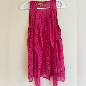 Princess Vera Wang Sleeveless Pink Blouse L